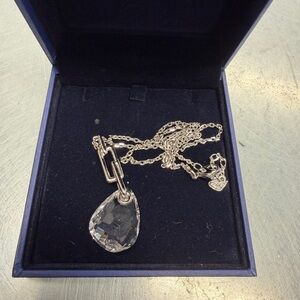 Swarovski Silver Crystal Pendant Necklace
